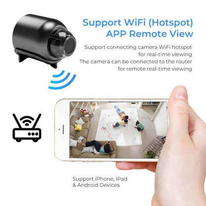 Waterdichte Mini Beveiligingscamera met Nachtzicht WiFi 1080P HD 160° Brede Hoek