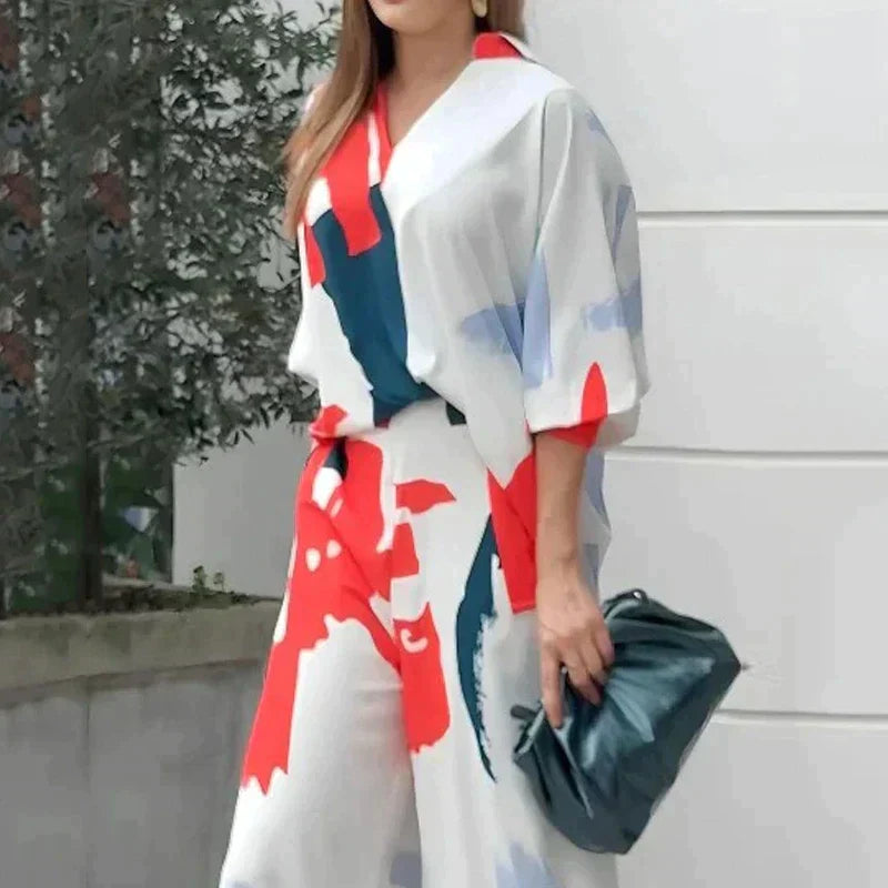 Dames Zomerjurk en Broek Set Stijlvol en Comfortabel