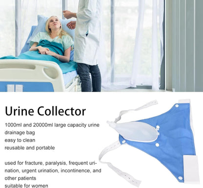 Draagbaar Urineopvangsysteem met Verstelbare Beenriemen en 1000 mL Opvangzak voor Discreet Comfort en Mobiliteit