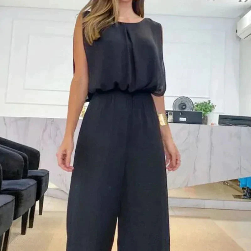 Zwarte Avondjumpsuit Elegante Kleding voor Vrouw
