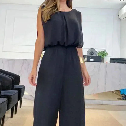 Zwarte Avondjumpsuit Elegante Kleding voor Vrouw