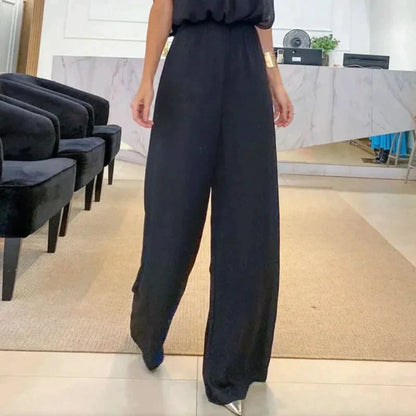 Zwarte Avondjumpsuit Elegante Kleding voor Vrouw