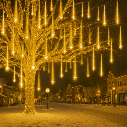 LED Meteorlichtslinger Sneeuwval Effect Buitenverlichting 8-12 Banen USB IP44 Kerstdecoratie Tuin Terras