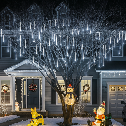 LED Meteorlichtslinger Sneeuwval Effect Buitenverlichting 8-12 Banen USB IP44 Kerstdecoratie Tuin Terras