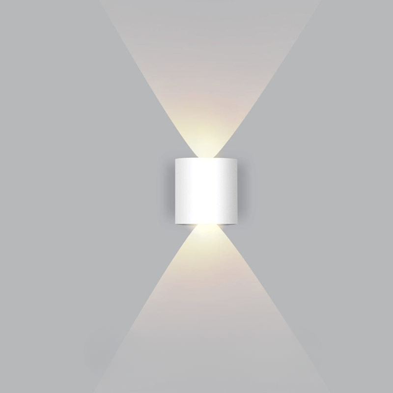 Waterdichte led buitenwandlamp met modern aluminium design en up & downlight