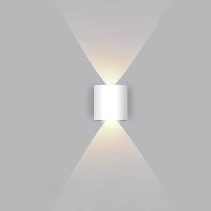 Waterdichte led buitenwandlamp met modern aluminium design en up & downlight