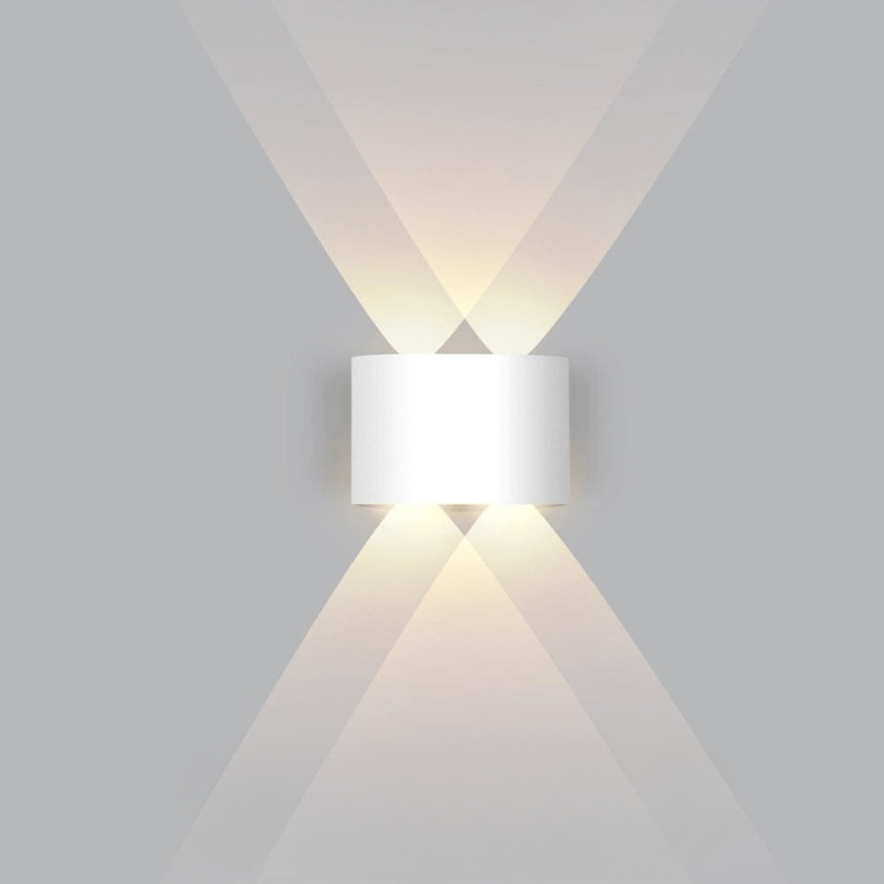 Waterdichte led buitenwandlamp met modern aluminium design en up & downlight