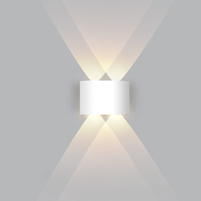 Waterdichte led buitenwandlamp met modern aluminium design en up & downlight