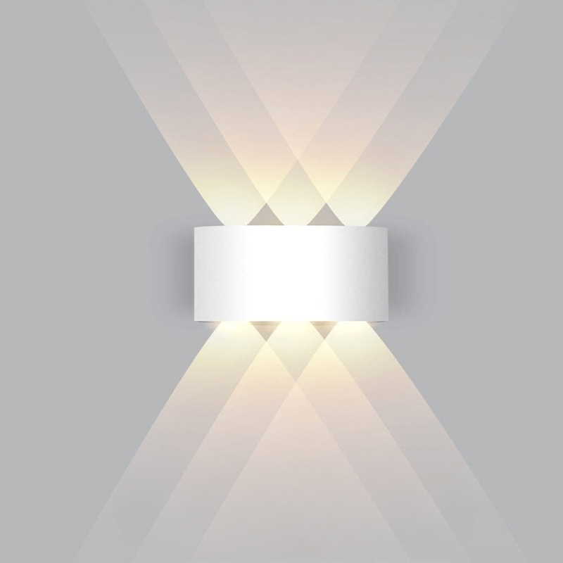 Waterdichte led buitenwandlamp met modern aluminium design en up & downlight