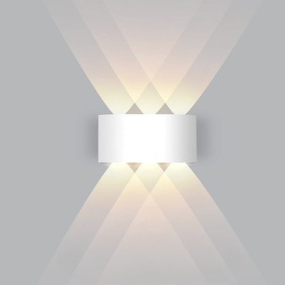 Waterdichte led buitenwandlamp met modern aluminium design en up & downlight