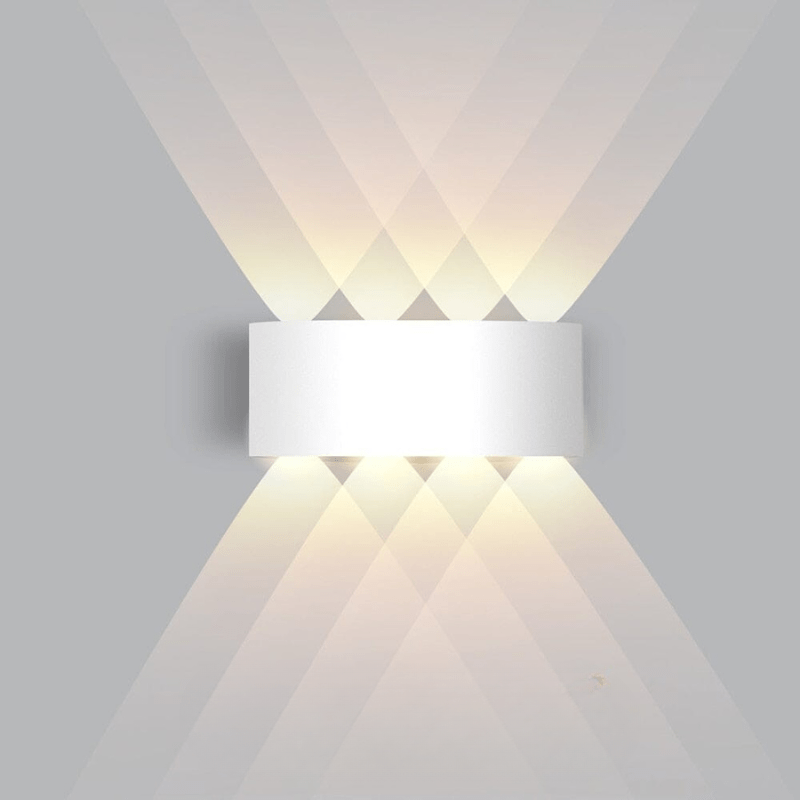 Waterdichte led buitenwandlamp met modern aluminium design en up & downlight