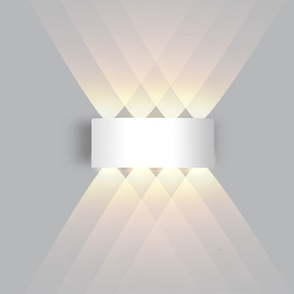 Waterdichte led buitenwandlamp met modern aluminium design en up & downlight