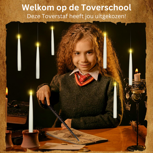 LED Vlamloze Kaarsen met Toverstaf Afstandsbediening – Veilige Sfeerverlichting voor Feesten en Thuis
