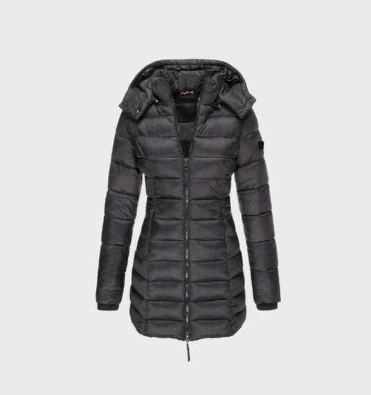 Dames Winterjas Lange Zachte Voering Met Capuchon - StudioMarella