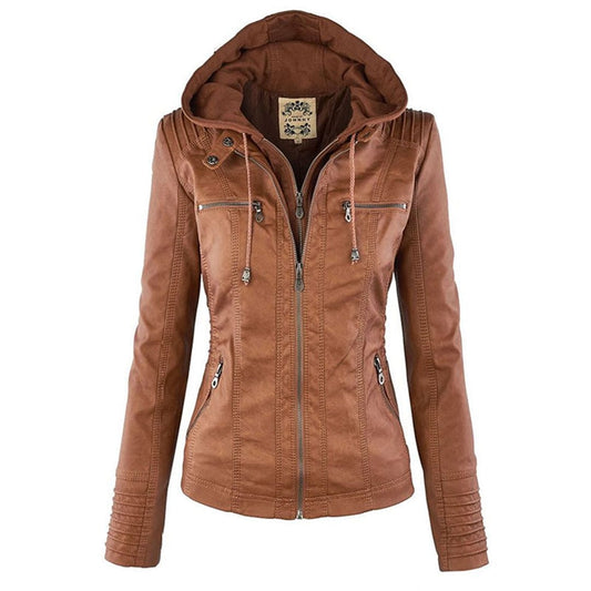 Damesjack Zwart Capuchon Casual Waterdicht - StudioMarella