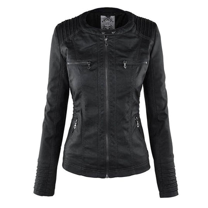 Wendy Damesjack | Zwart Leren Damesjack met Capuchon, Casual 4