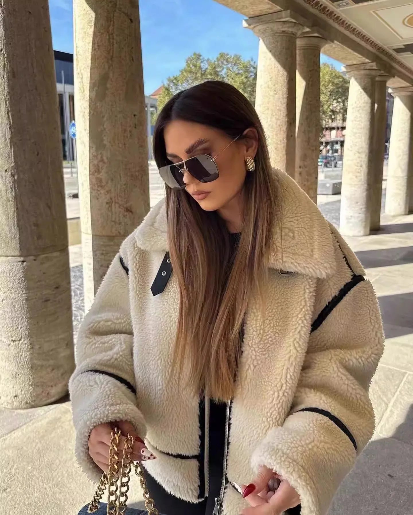 Damesjas Winter Superzacht Teddy Warm en Casual