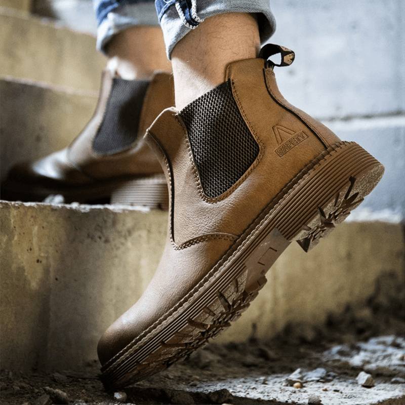 Werkschoenen Heren | Veiligheidsschoenen | Instapmodel met gripzool & stabiele bescherming