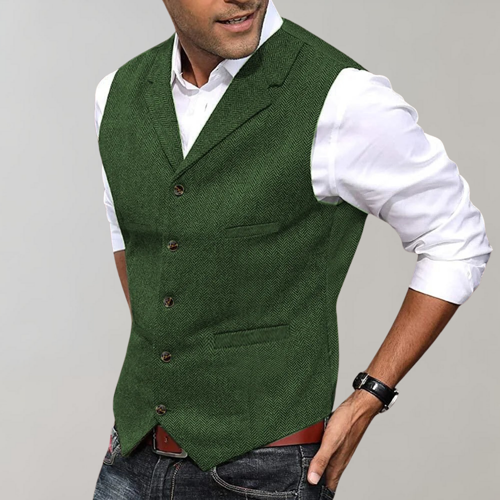Heren Gilet Slim Fit Tijdloos Design Valerio - StudioMarella
