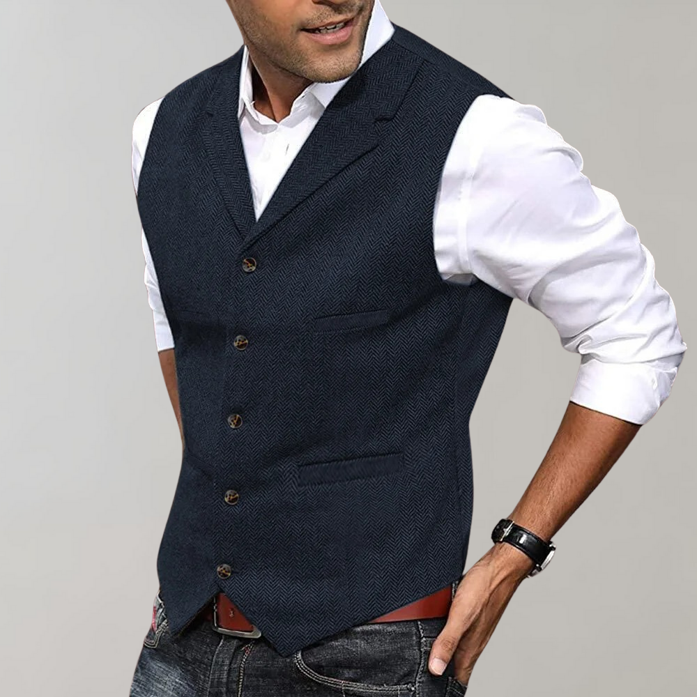Heren Gilet Slim Fit Tijdloos Design Valerio