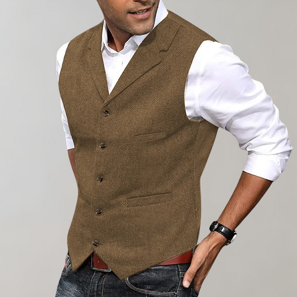 Heren Gilet Tijdloos Design Slank Fit