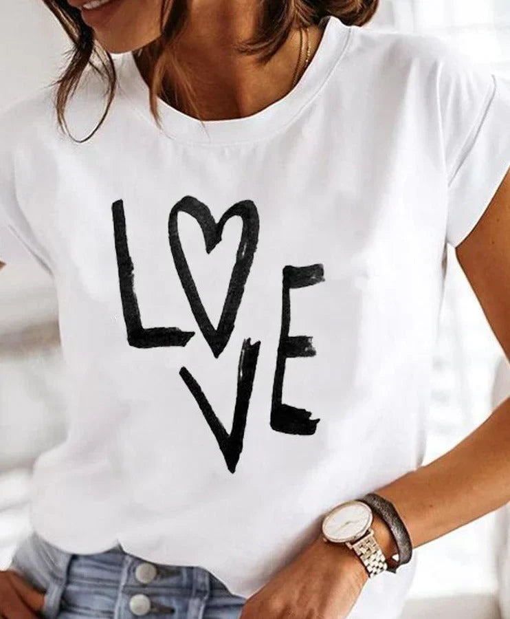 Dames Zomertop Korte Mouw T-shirt Licht Gewicht