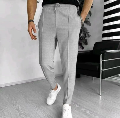 Mannen Broek Slim Fit Stretch Zwart