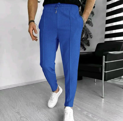 Mannen Broek Slim Fit Stretch Zwart