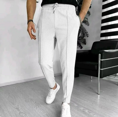Mannen Broek Slim Fit Stretch Zwart