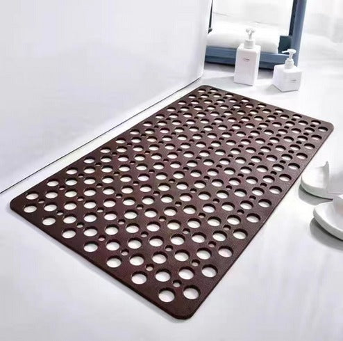 Douchemat Antislip PVC Grijs Badkamer Veilig Douche Badmat Met Afwateringsgaten Sneldrogend Schimmelbestendig Vloermat Douchecabine