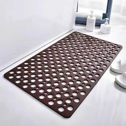 Douchemat Antislip PVC Grijs Badkamer Veilig Douche Badmat Met Afwateringsgaten Sneldrogend Schimmelbestendig Vloermat Douchecabine