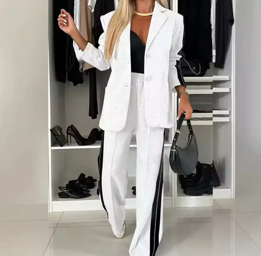 Dames Blazer Broek Set Stijlvol Zakelijk - StudioMarella