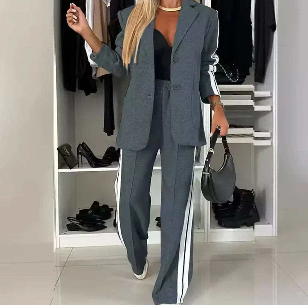 Dames Blazer Broek Set Stijlvol Zakelijk