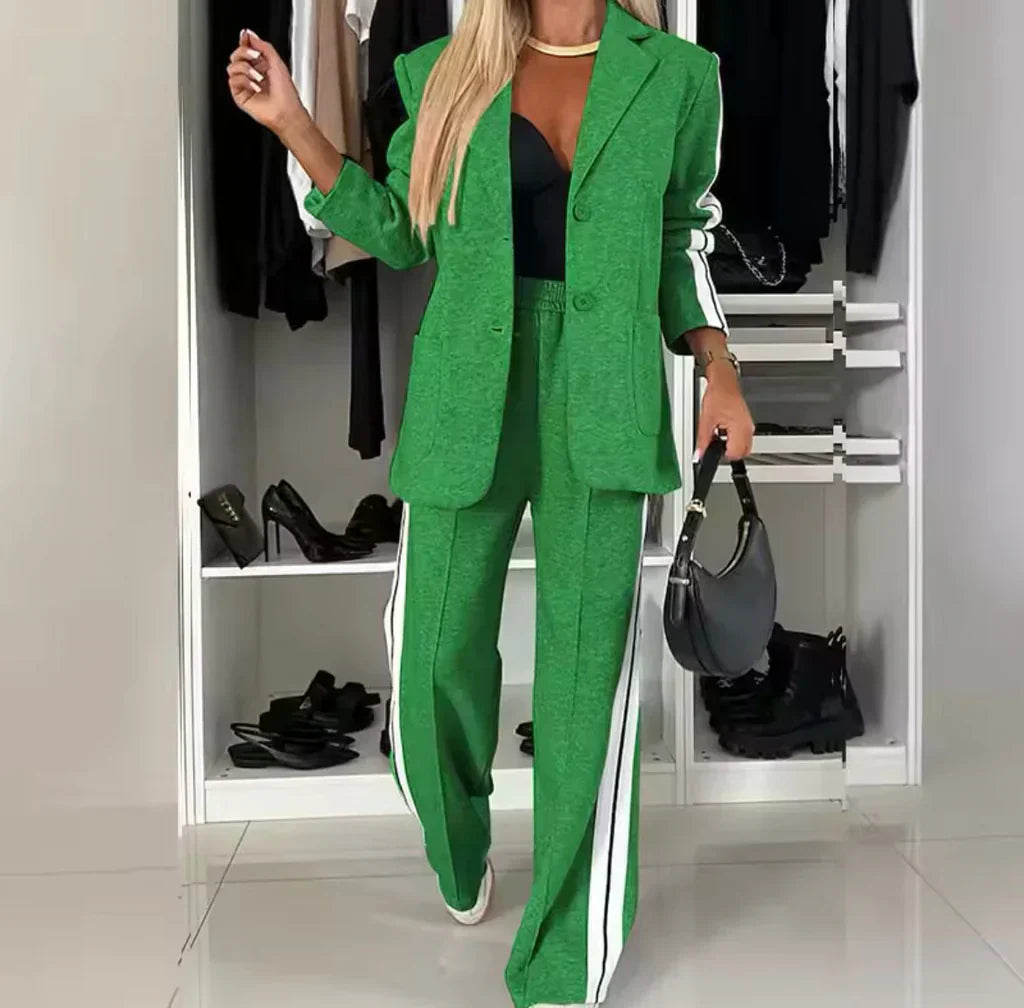 Dames Blazer Broek Set Stijlvol Zakelijk