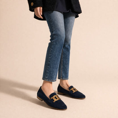 Dames Loafers Elegant Comfortabel Leer