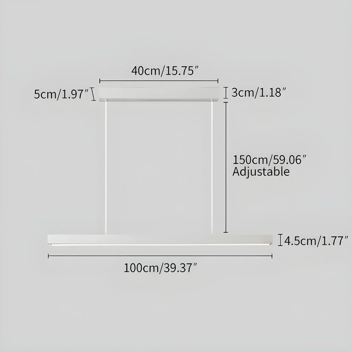 Lineaire hanglamp LED aluminium zwart kookeiland eettafel kantoor moderne plafondverlichting minimalistische hanglamp