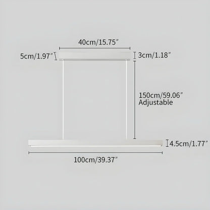 Lineaire hanglamp LED aluminium zwart kookeiland eettafel kantoor moderne plafondverlichting minimalistische hanglamp