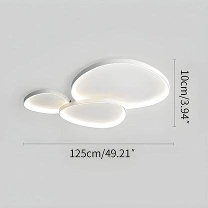 LED plafondlamp ovaal dimbaar metaal zwart wit slaapkamer hal woonkamer moderne plafondverlichting Scandinavisch design opbouwlamp