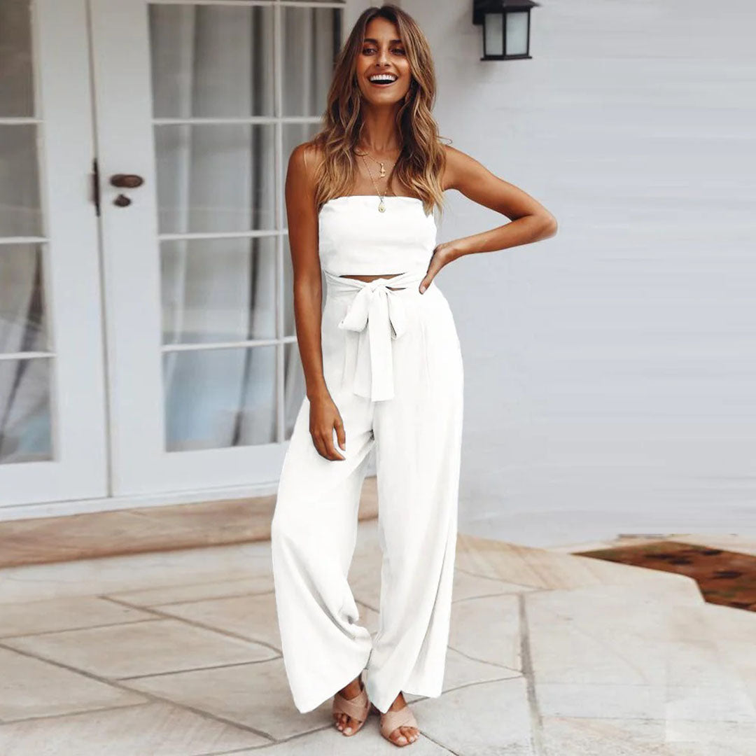 Vrouwelijke Jumpsuit Zwart Warme Winter Collectie