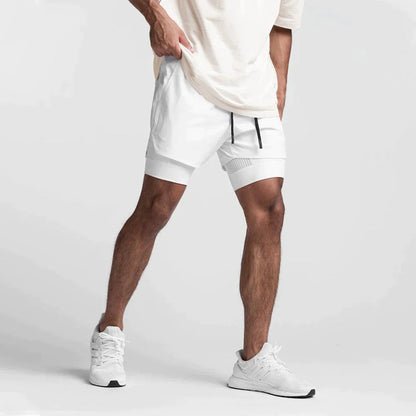Heren Sportshort 2-in-1 Waterdichte Trainingsbroek