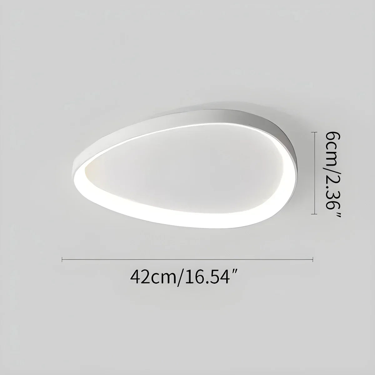 LED plafondlamp ovaal dimbaar metaal zwart wit slaapkamer hal woonkamer moderne plafondverlichting Scandinavisch design opbouwlamp