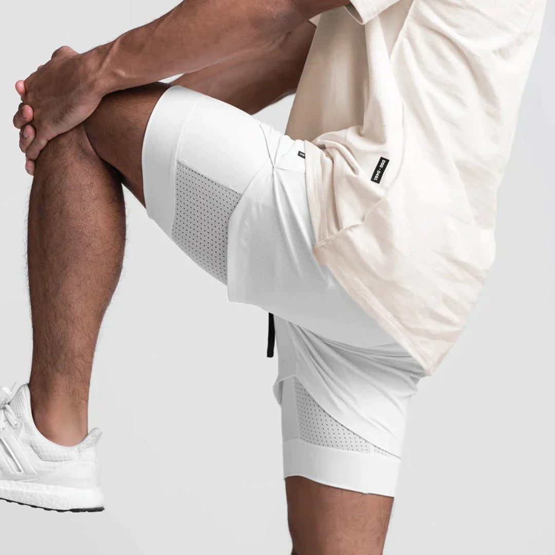 Heren Sportshort 2-in-1 Waterdichte Trainingsbroek