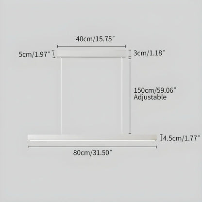 Lineaire hanglamp LED aluminium zwart kookeiland eettafel kantoor moderne plafondverlichting minimalistische hanglamp