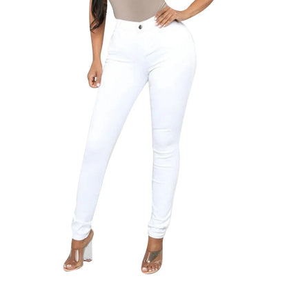 Hoge Taille Jeans Dames Elastisch Comfortabel