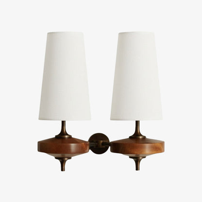 Retro Wandlamp met Stoffen Kap – Vintage Verlichting voor Slaapkamer