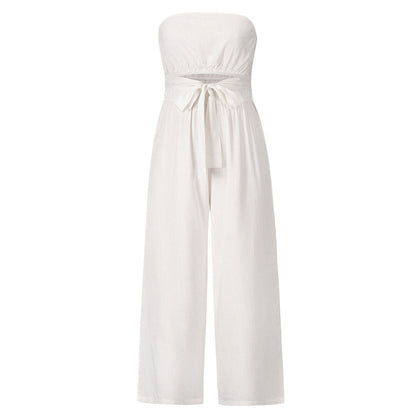 Vrouwelijke Jumpsuit Zwart Warme Winter Collectie