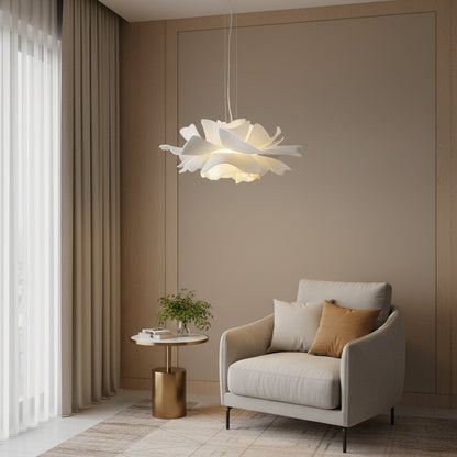 Lotus Hanglamp Wit Acryl Bloemblaadjes Nordic Design Modern Interieur Eettafel Woonkamer Scandinavisch Minimalistisch