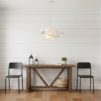 Lotus Hanglamp Wit Acryl Bloemblaadjes Nordic Design Modern Interieur Eettafel Woonkamer Scandinavisch Minimalistisch