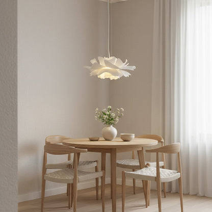 Lotus Hanglamp Wit Acryl Bloemblaadjes Nordic Design Modern Interieur Eettafel Woonkamer Scandinavisch Minimalistisch