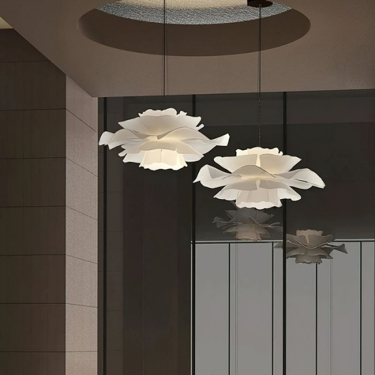 Lotus Hanglamp Wit Acryl Bloemblaadjes Nordic Design Modern Interieur Eettafel Woonkamer Scandinavisch Minimalistisch
